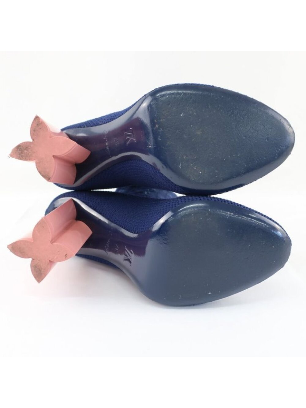 Louis Vuitton Knit Boots Ankle Sock Navy Pink - Picture 6 of 10